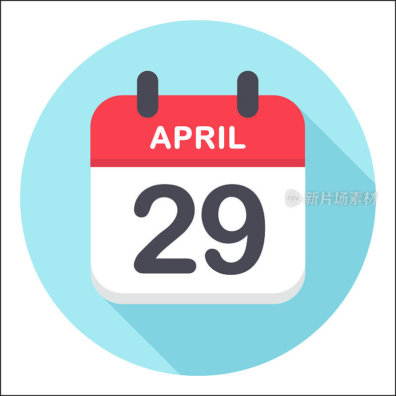 4月29日-日历图标-圆形