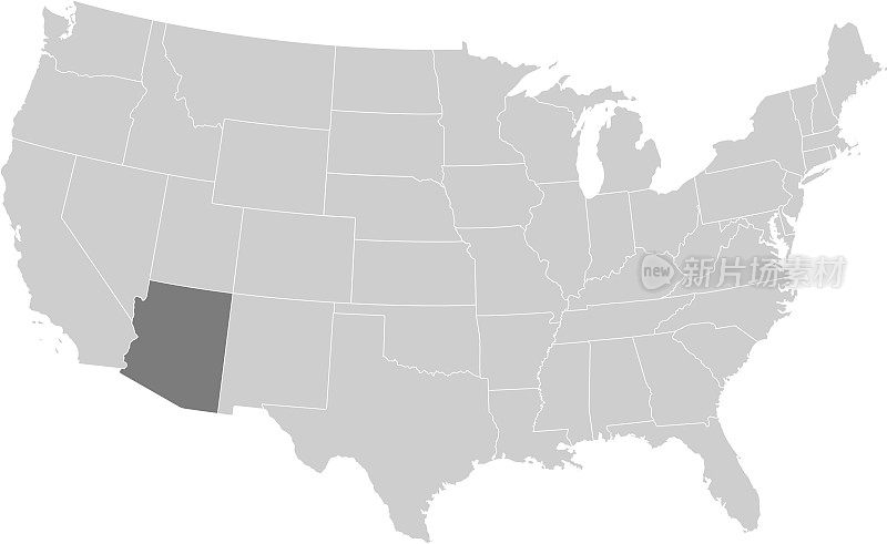 亚利桑那州的地图