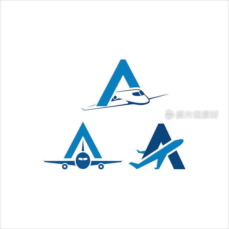 字母A表示航空矢量模板