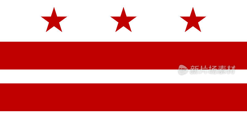 哥伦比亚特区华盛顿特区州旗Eps文件-国旗的哥伦比亚特区华盛顿特区州矢量文件