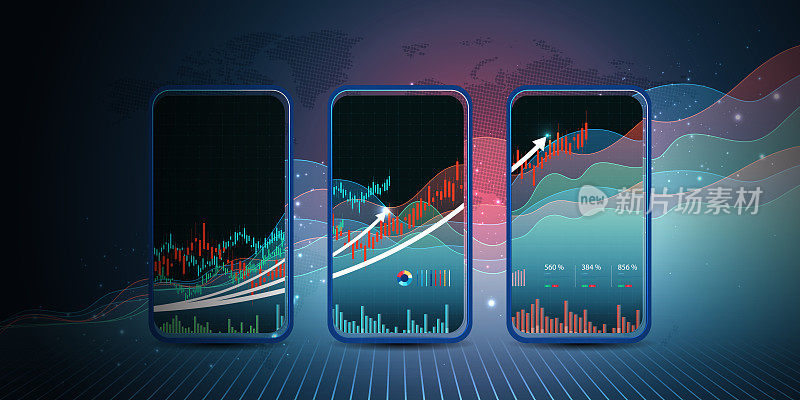 等距移动分析信息。未来的概念。