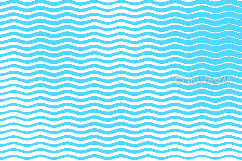 蓝色模糊背景与波浪图案条纹