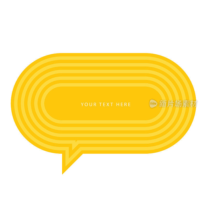 演讲泡沫。抽象形状横幅矢量股票插图