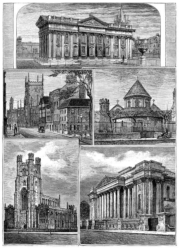 英国剑桥市的各种地标――19世纪