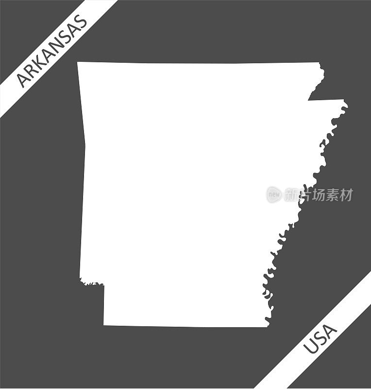 阿肯色州空白地图