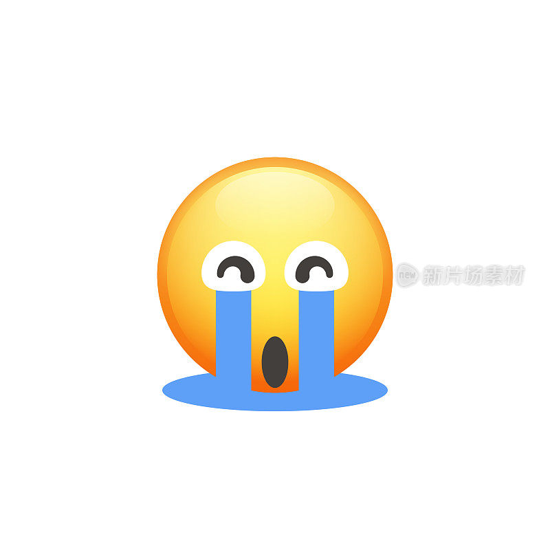 Emoticon裁剪设计元素可爱和色彩渐变