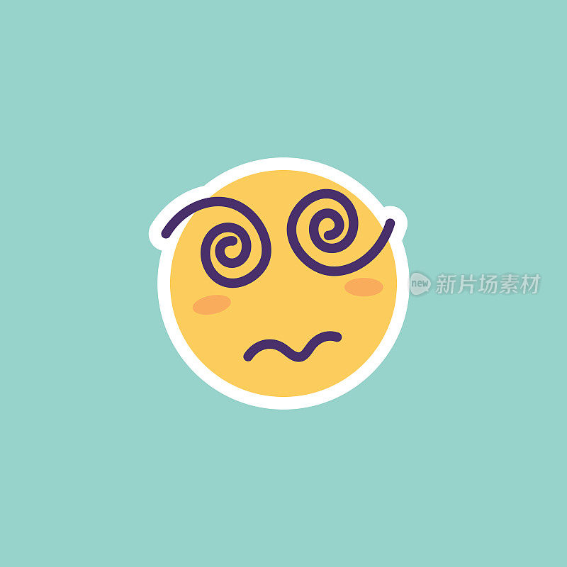 Emoticon设计白色轮廓色背景