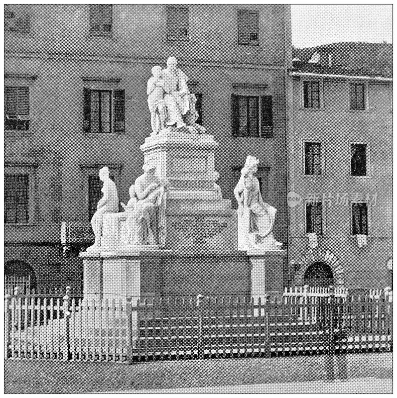 佛罗伦萨和托斯卡纳的古董旅行照片:尼古拉・德米多夫纪念碑