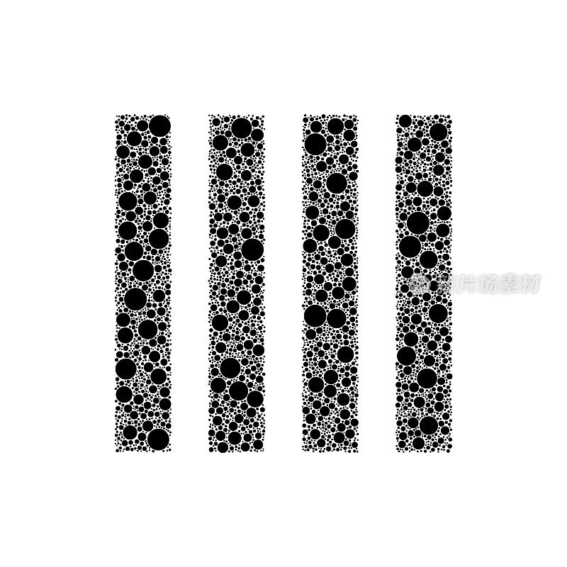 黑点,无重叠填充四个矩形形成正方形。