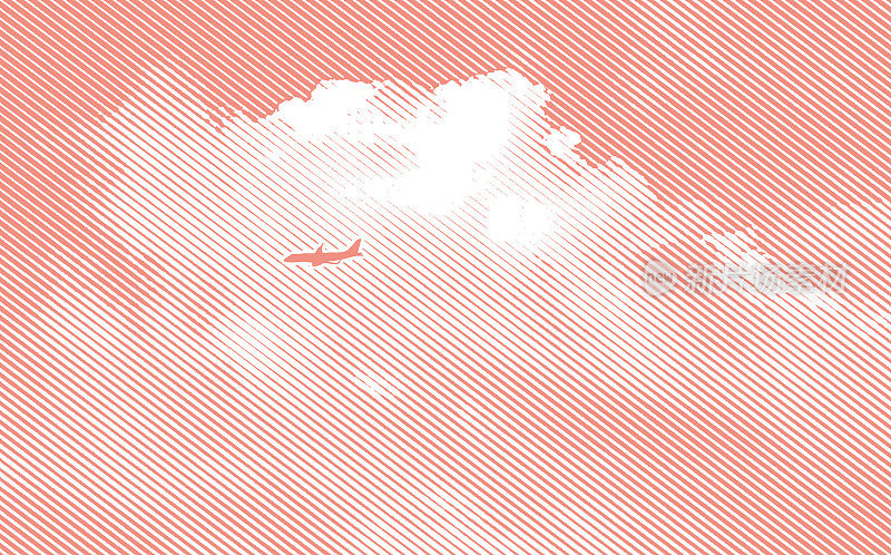 商用飞机在云层前飞行