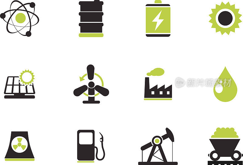 图标集，能源和工业