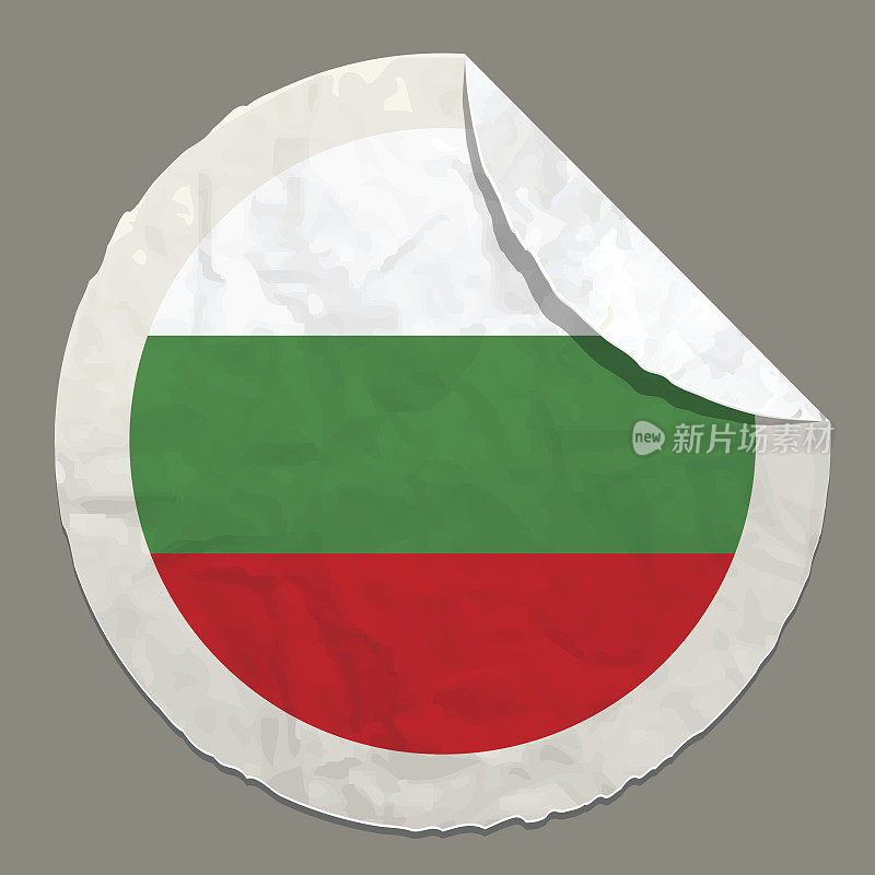 保加利亚国旗上的纸标签
