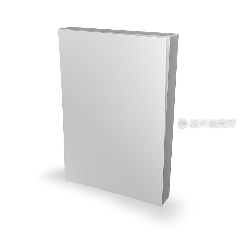 平装书模板与空白封面。
