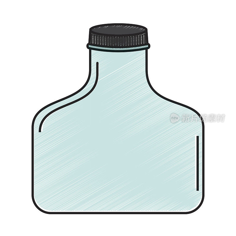 水晶瓶孤立图标