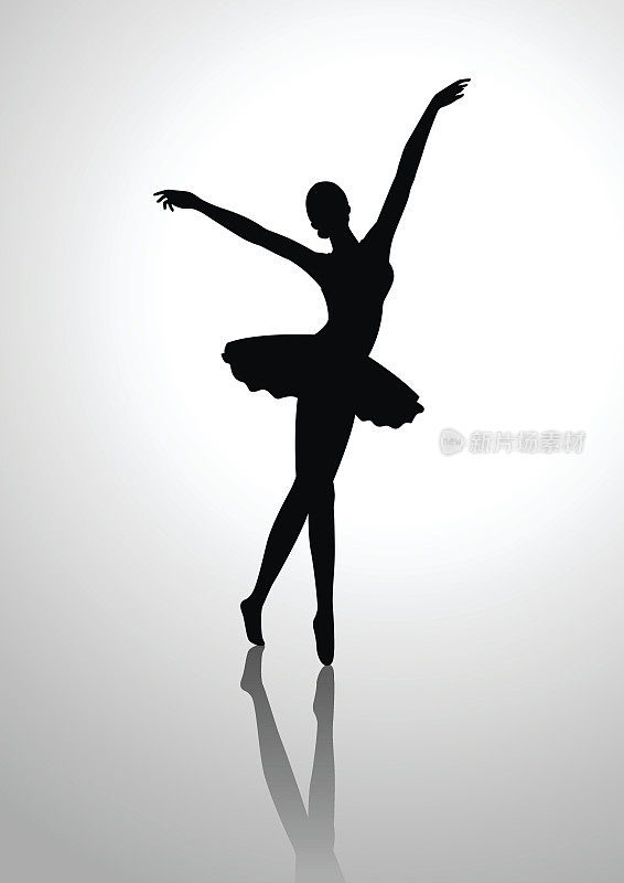 芭蕾舞女演员轮廓