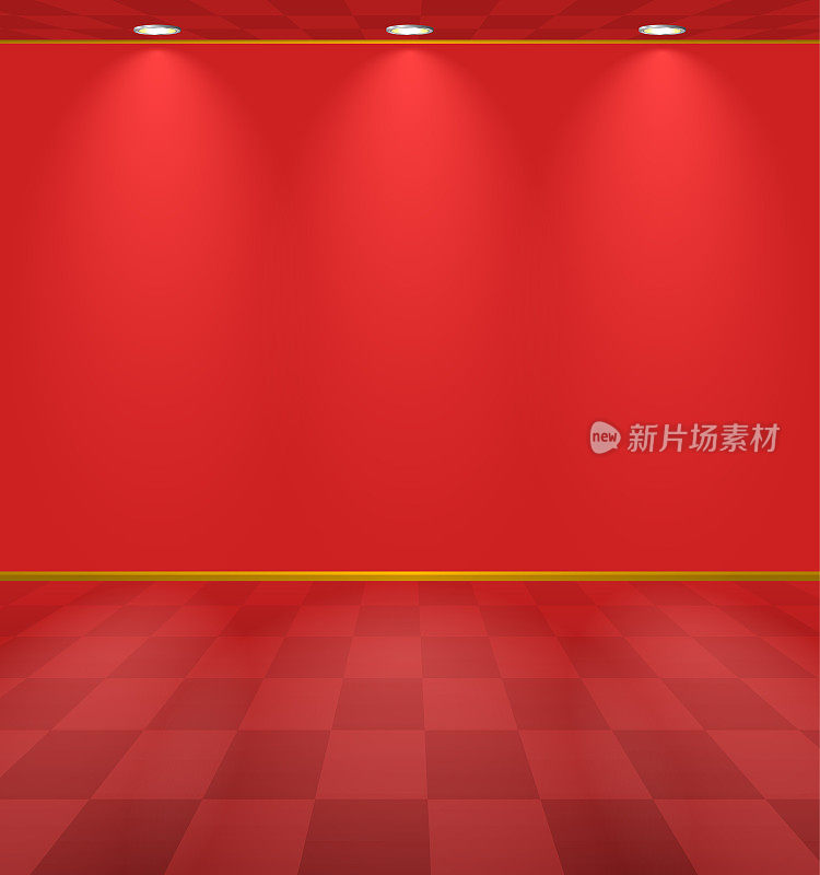 红色发光的房间