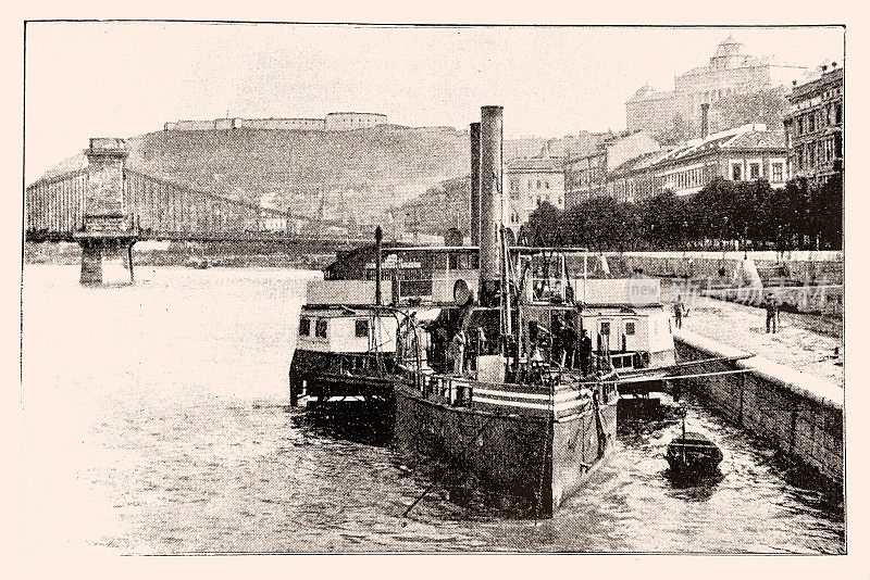 19世纪布达佩斯的一艘船