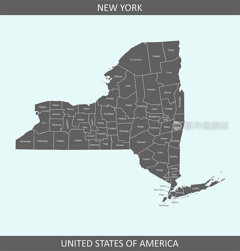 纽约县地图