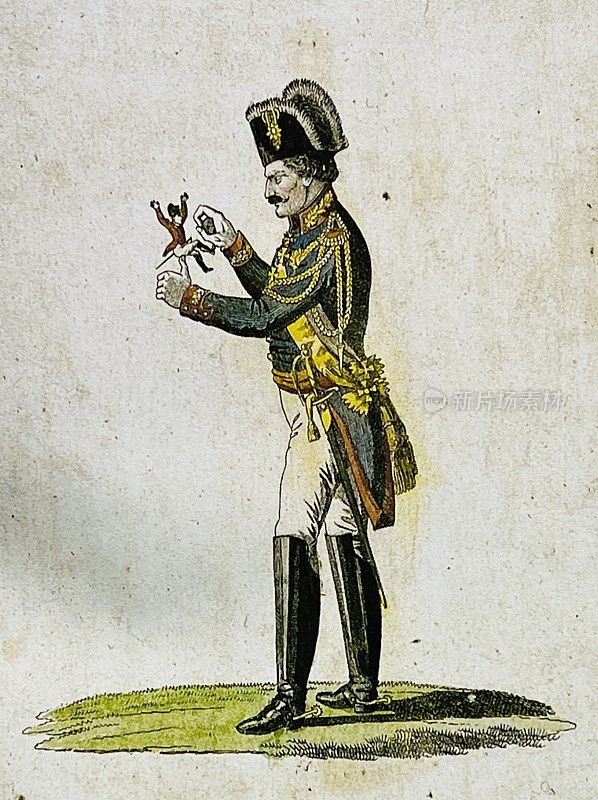 冯・布吕歇尔将军认出拿破仑就是大拇指汤姆
