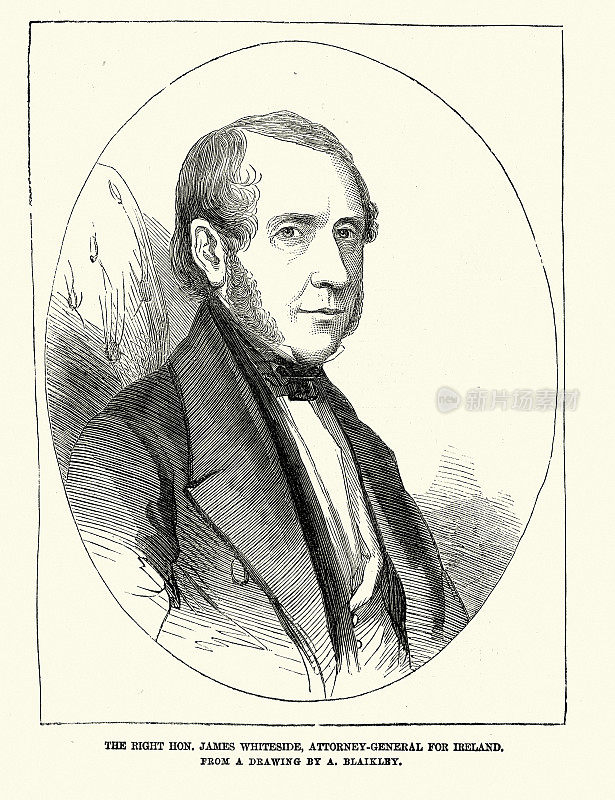 詹姆斯・怀特塞德，爱尔兰政治家和法官，1858年成为爱尔兰总检察长