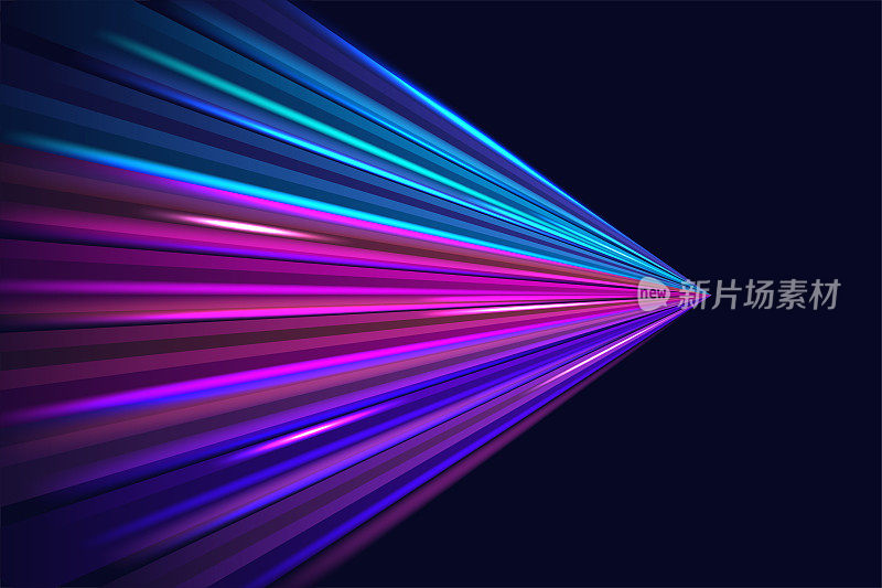 光效果抽象线条未来蓝色夜光阴影创意背景高科技连接技术网络演示横幅宣传册商业网络空间高速运动
