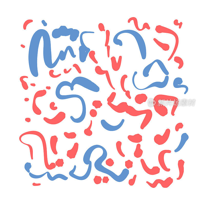 透明背景上的抽象设计元素