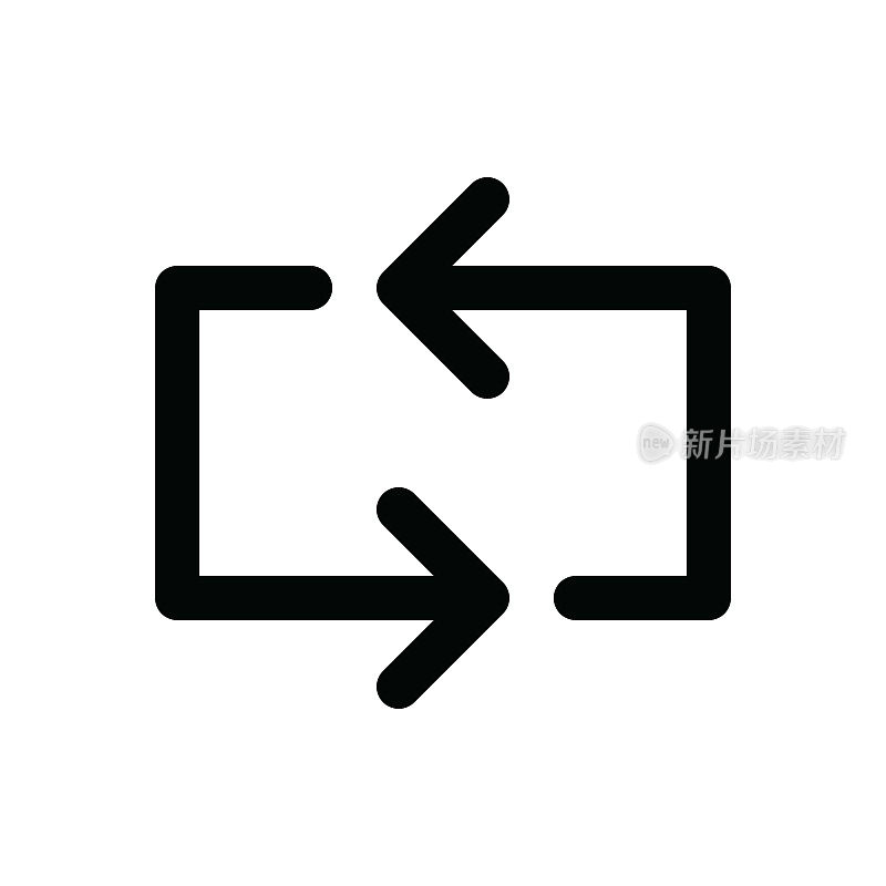 媒体细线图标-可编辑描边