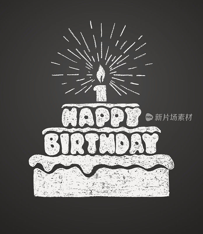 蛋糕配蜡烛，短信祝你生日快乐