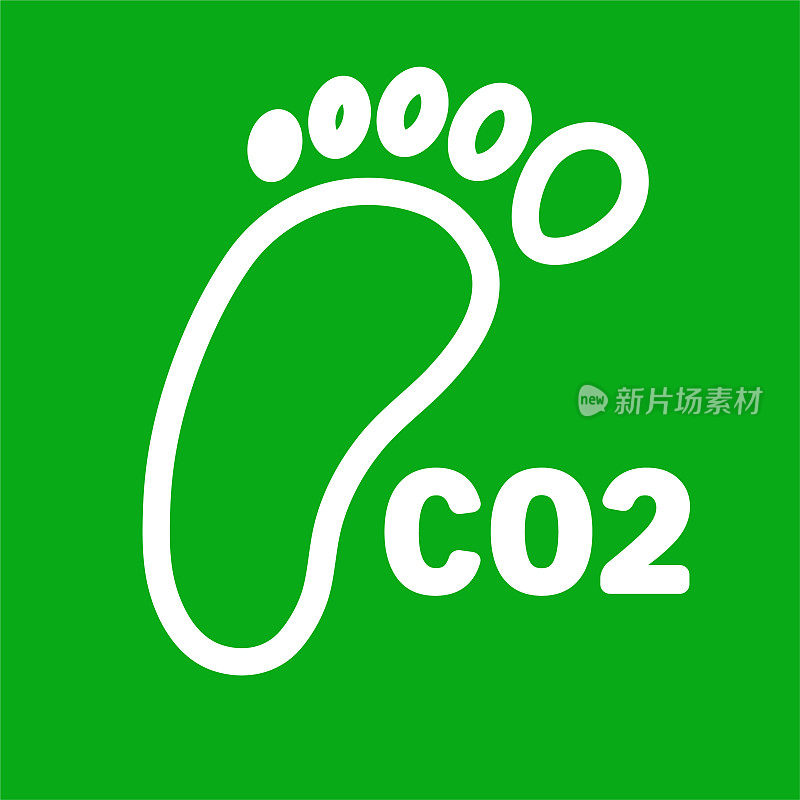 碳足迹二氧化碳图标