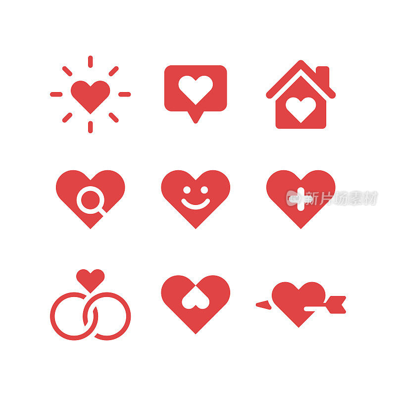 心图标,爱的概念