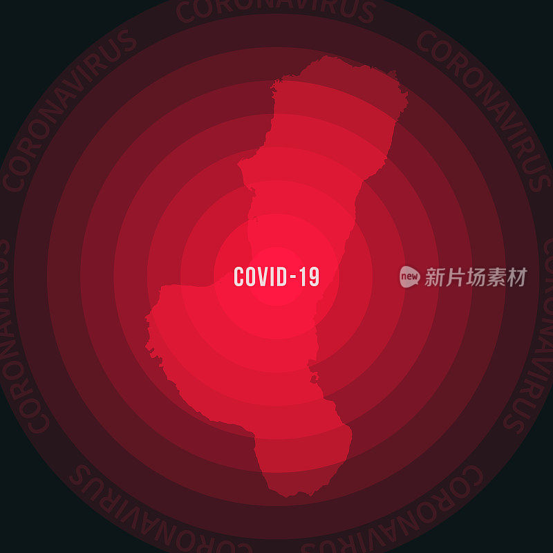 黑人与COVID-19传播的地图。冠状病毒爆发