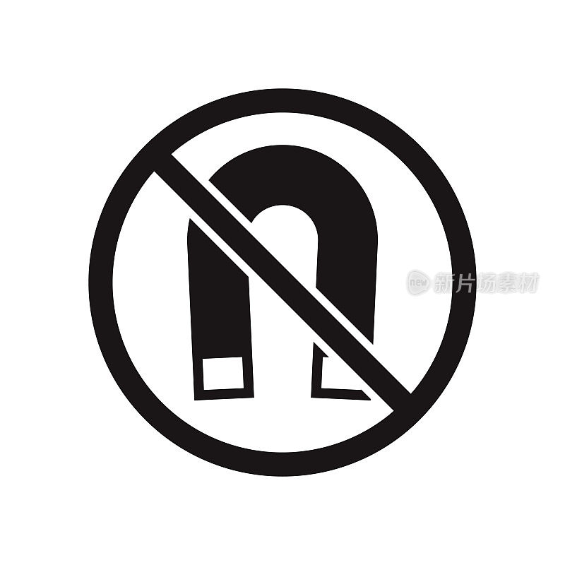 透明背景上没有磁铁图标