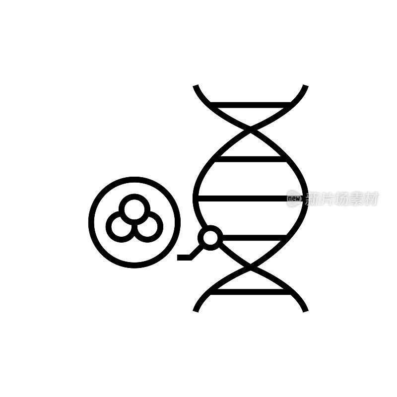 遗传疾病和癌症的标志。肿瘤学矢量插图。
