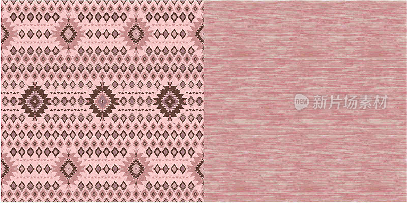 IS_Pattern_set_Repeating_Dusty_Rose_Tribal_Diamond_Knit_Fabric_Texture_Background