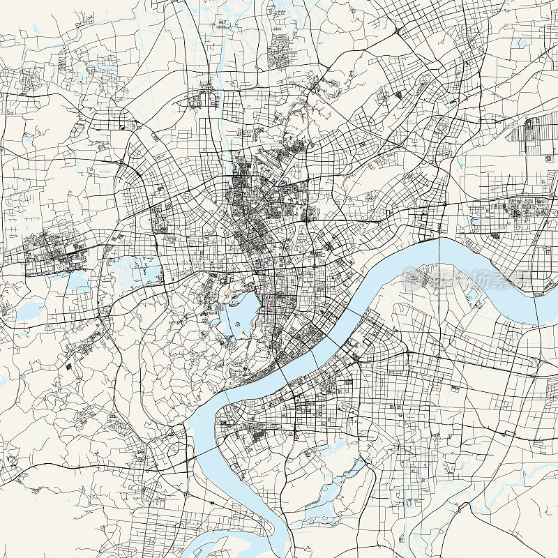 中国杭州矢量地图