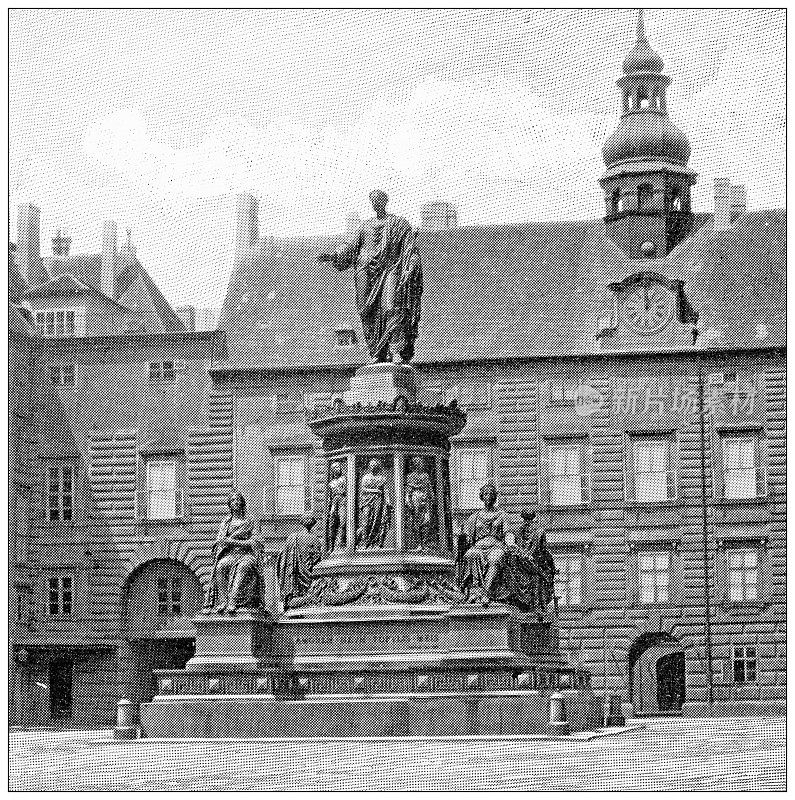 维也纳的古董旅行照片:弗朗西斯一世雕像