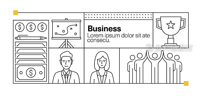 业务线图标集和横幅设计