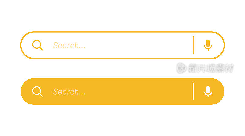 搜索栏与建议的用户界面用户体验设计和网站。搜索地址和导航栏图标。网站搜索表单模板的集合。搜索引擎网页浏览器窗口模板。