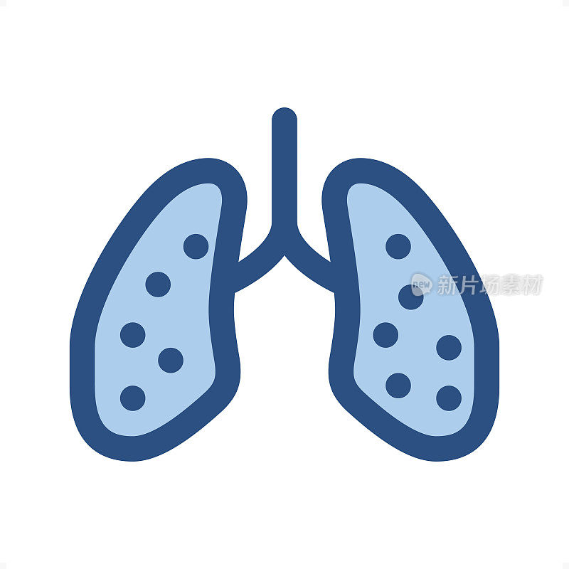 肺炎肺-轮廓图标-像素完美标志