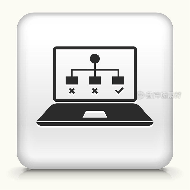 笔记本电脑与网站流程图图标
