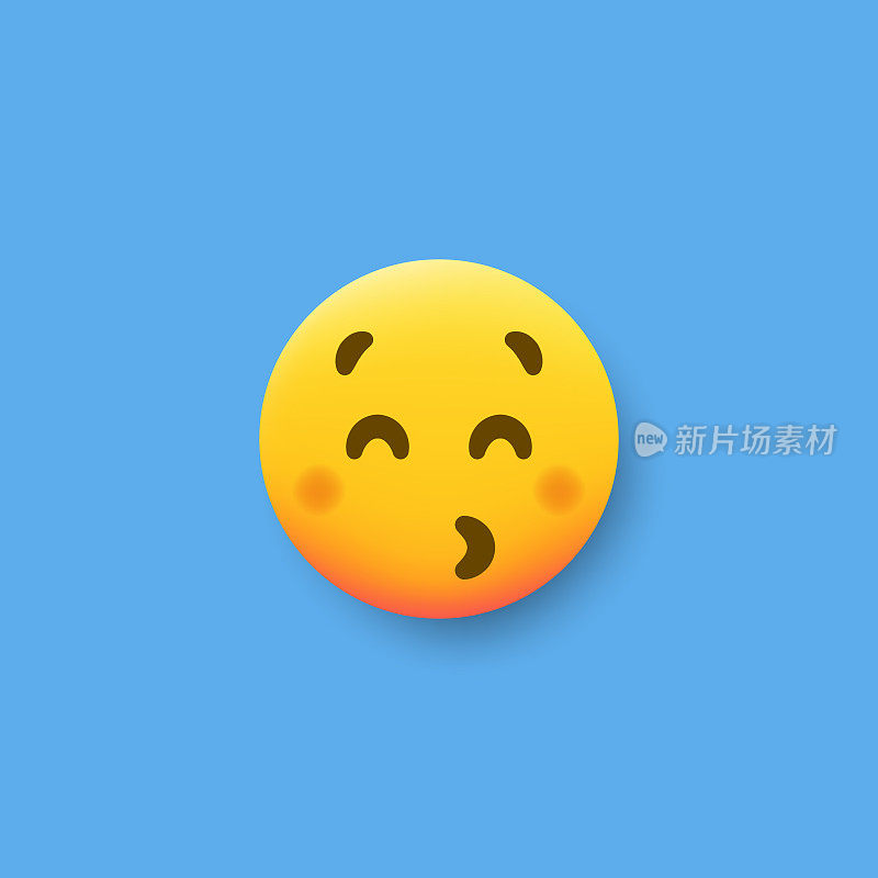 Emoticon平面设计投阴影效果