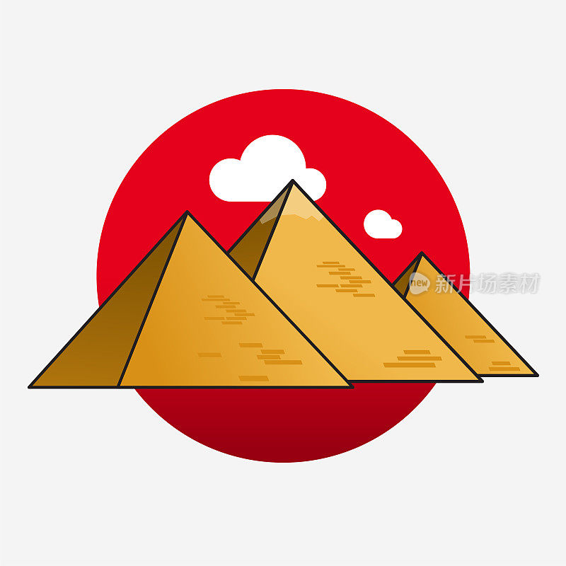 埃及吉萨金字塔的象征。