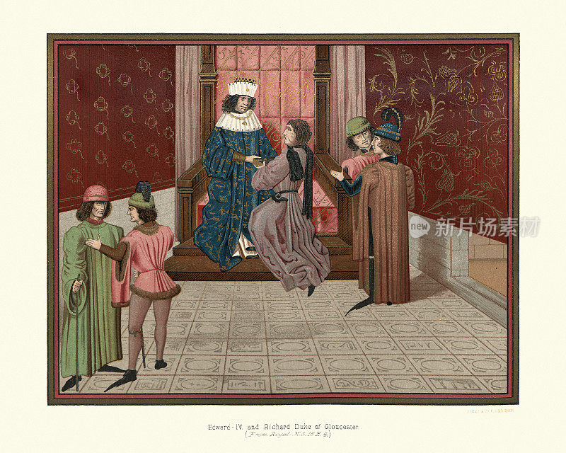 英格兰国王爱德华四世和格洛斯特公爵理查德