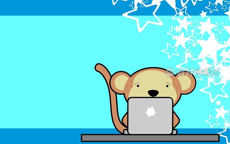 网上学习猴小孩卡通人物