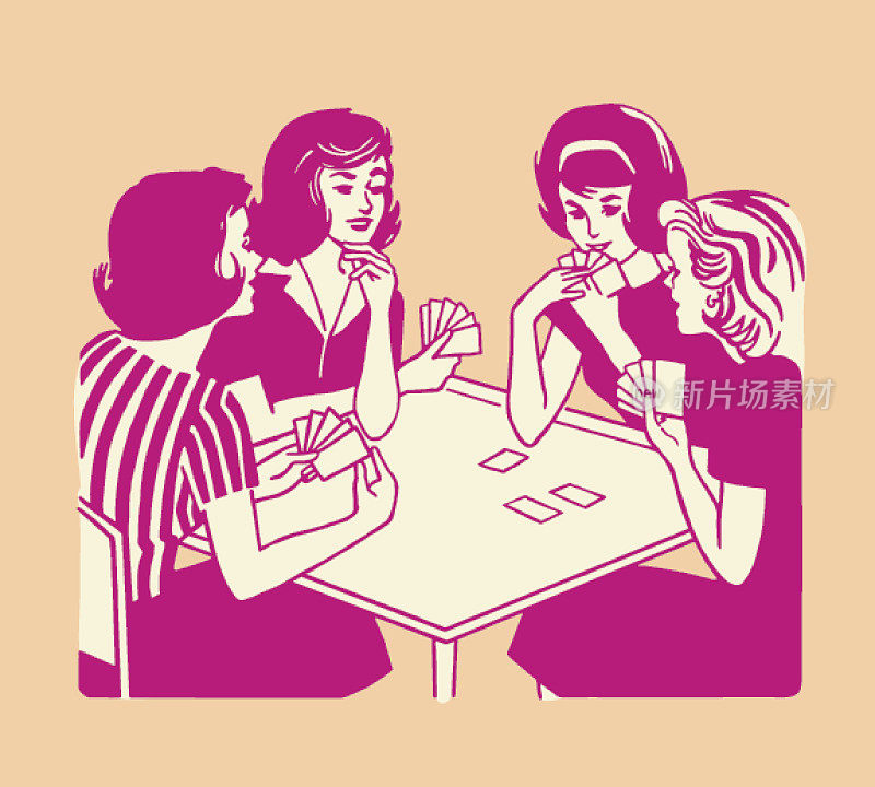 四个打牌的女人