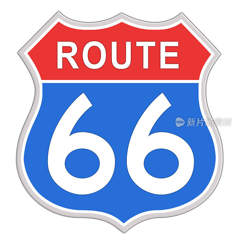 66号公路路标。