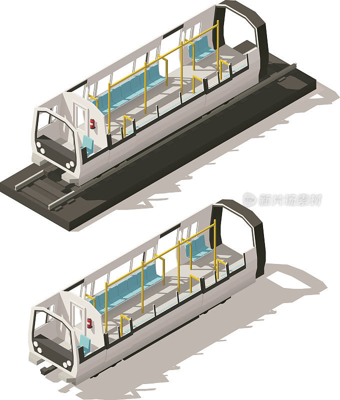 矢量等距地铁列车横截面