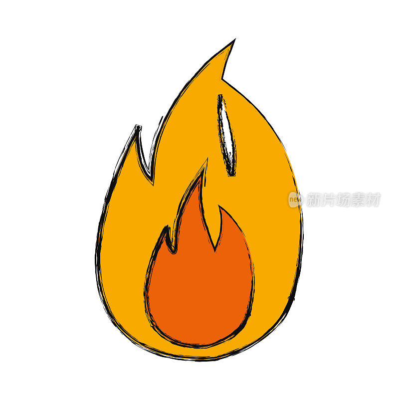 火焰火焰符号卡通