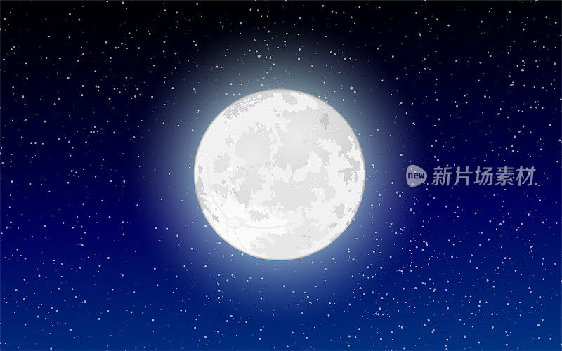 繁星满天的月亮。