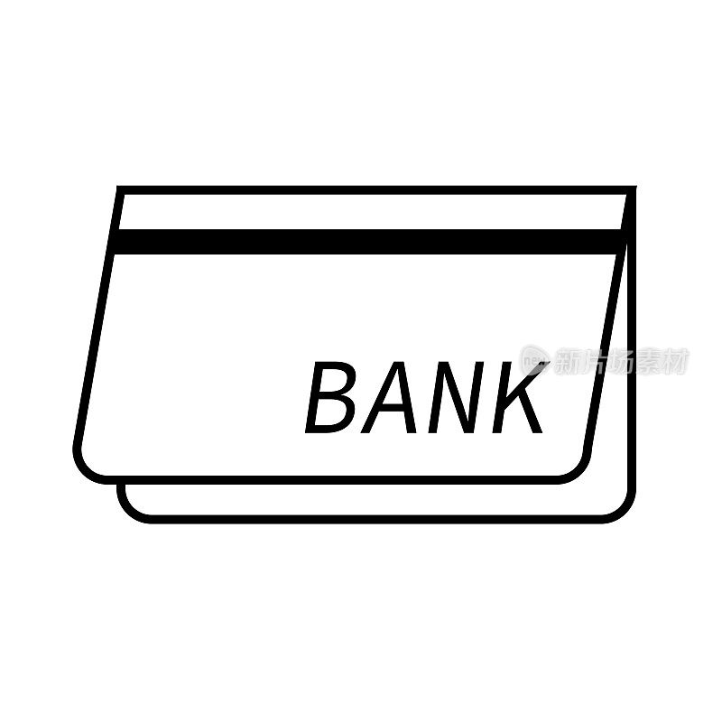 银行账户图标。银行存折。银行账户余额。向量。